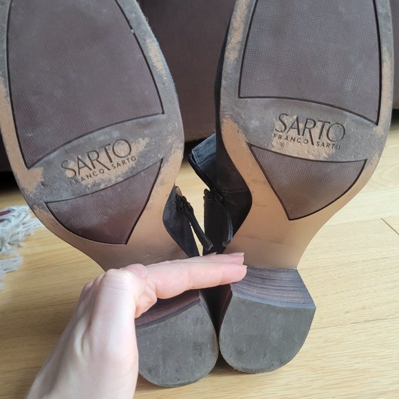 Franco Sarto Blue Suede Boots - Picture 7 of 7